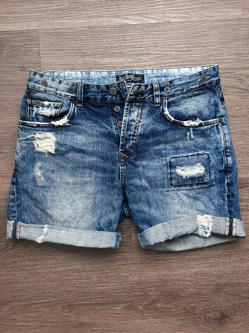 Zara long denim shorts